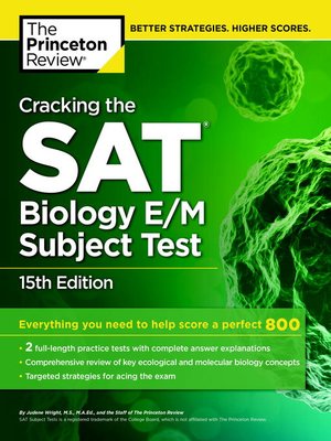 cover image of Cracking the SAT Biology E/M Subject Test, 1